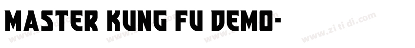 Master Kung Fu DEMO字体转换
